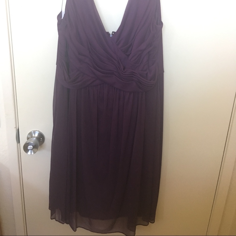 Plum Bridesmaid Dress (David’s Bridal)